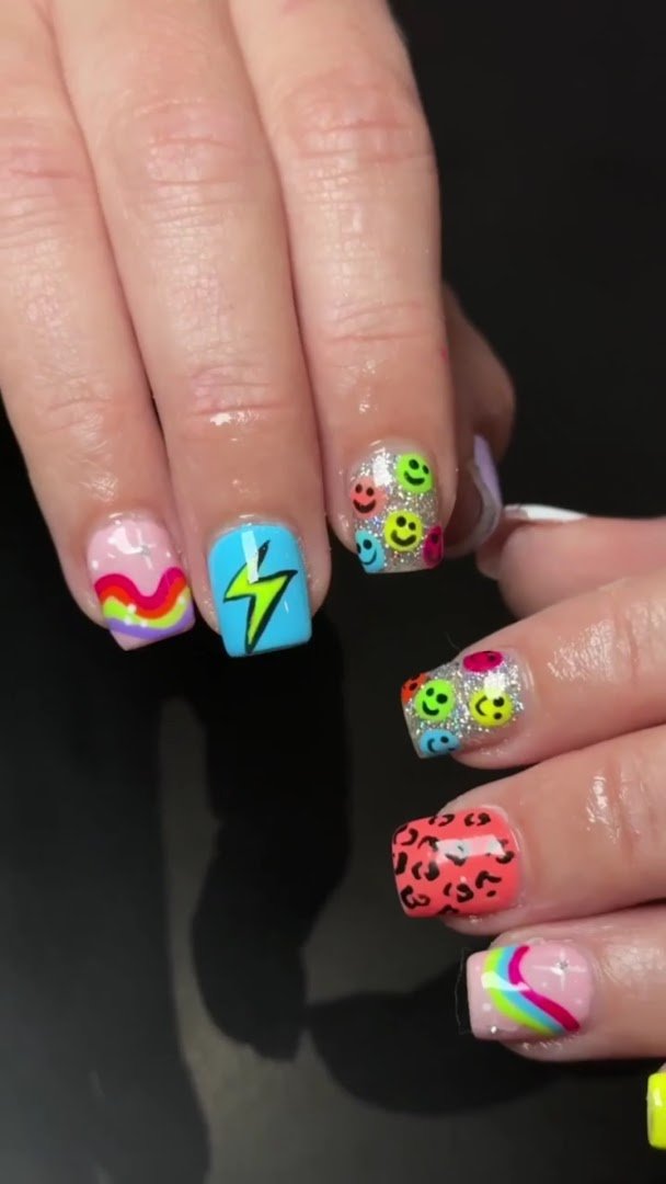 Nail technicians shape and polish manicures.