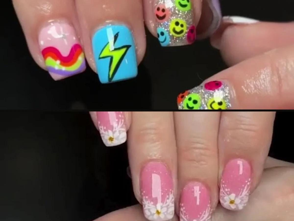 Nail technicians shape and polish manicures.